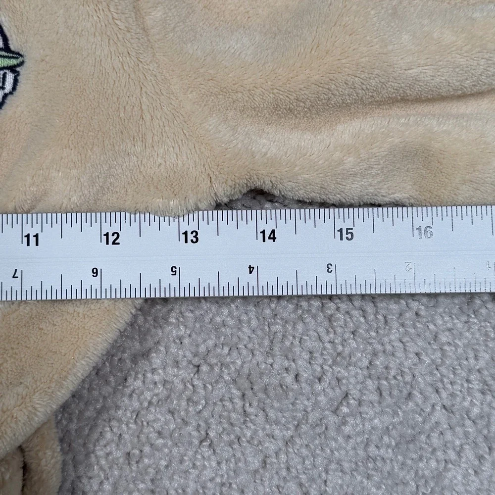 GAP Star Wars Grogu Baby Yoda Hooded Fleece Robe Kids Size‎ 4 Years Tan Green